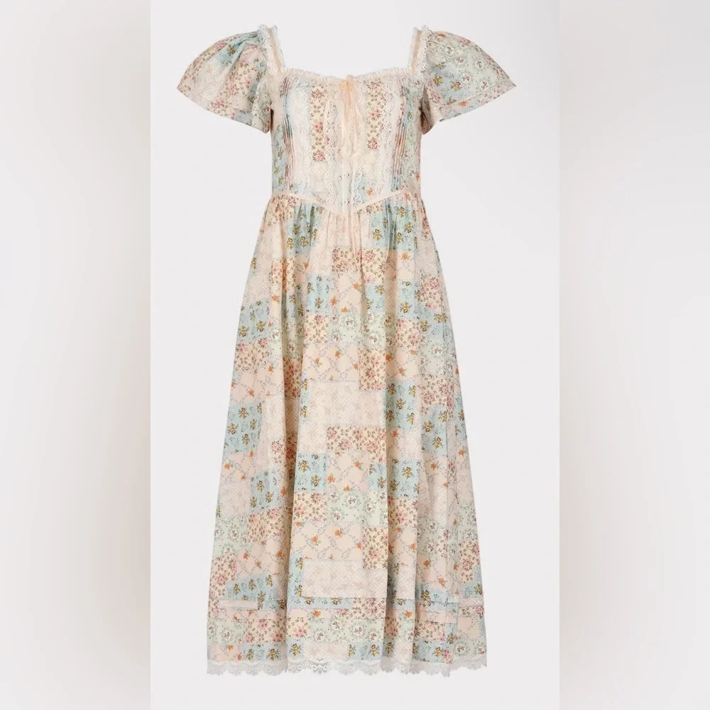 JessaKae Patchwork Floral & Lace Megan Midi Dress, 1X, NWT! - Picture 11 of 15